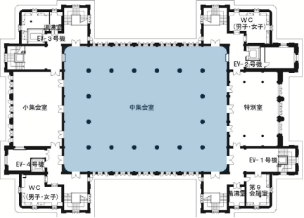 中集会室は撮影や前撮りにも利用可能